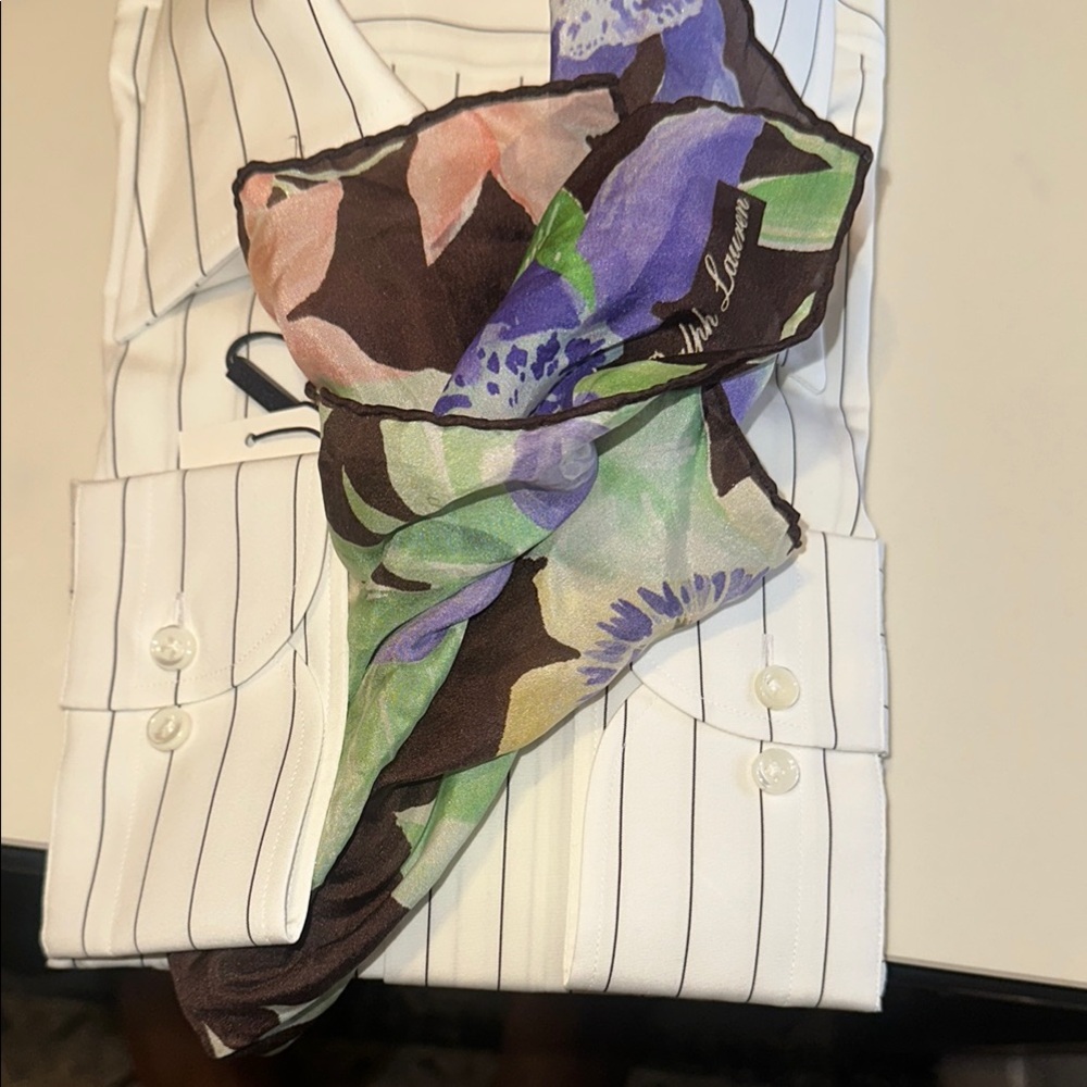 Purple Label Floral Scarf
